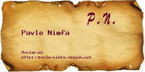 Pavle Nimfa névjegykártya